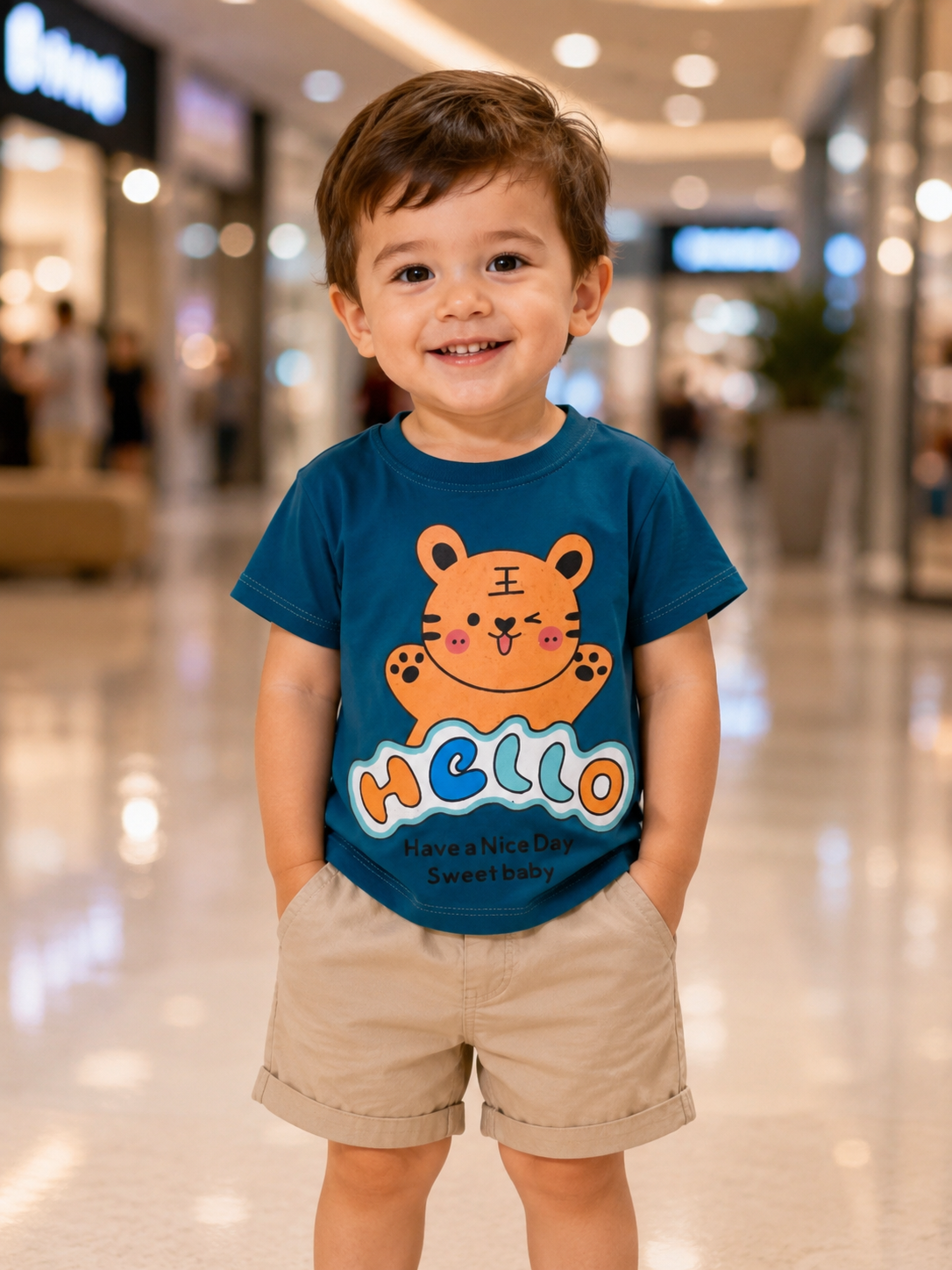 تیشرت بچگانه ببری hello
